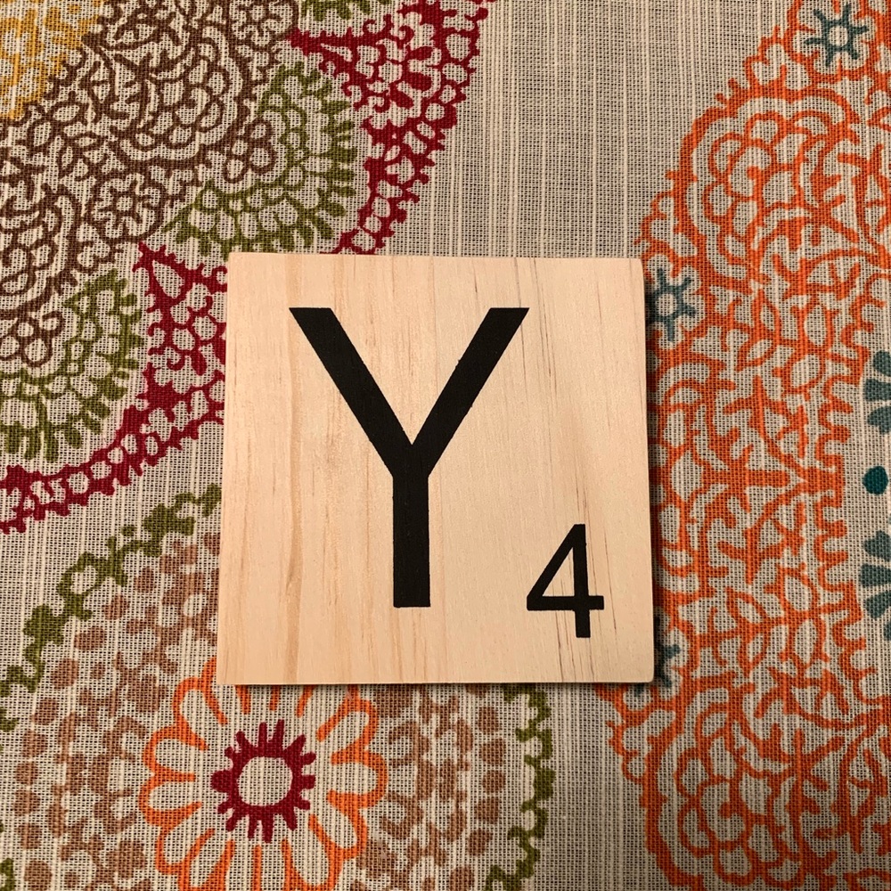 NWT SCRABBLE piece wall art - “Y”